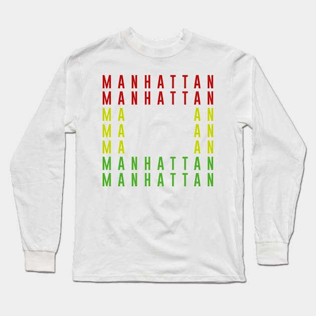 Manhattan Long Sleeve T-Shirt by ArtsRocket